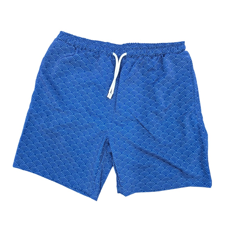 NWT Marc Joseph New York Lexington Swim Trunks Mens M Navy Wave Print